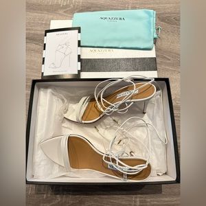 Brand new Aquazzura 75mm sandal, white, US 6.5 (IT 37)